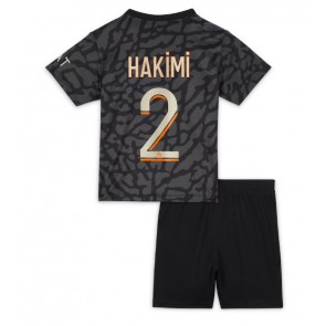 Paris Saint-Germain Achraf Hakimi #2 Koszulka Trzecich Dziecięca 2023-24 Krótki Rękaw (+ Krótkie spodenki)